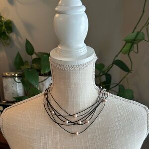 Elegant Black and Pearl Necklace